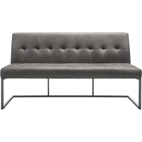 Eetkamerbank Oro 170 cm microleder donkergrijs