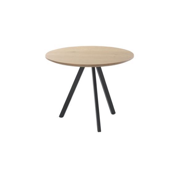 Bijzettafel Tavolo rond 60 eiken naturel grijs 3-poot
