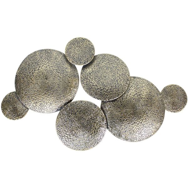 Wanddecoratie Positano metaal antiek goud