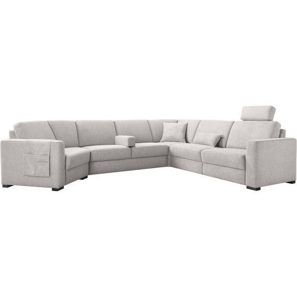 Hoekbank rechts Muscolo grijs relaxfunctie premium comfort