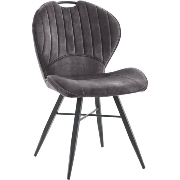 Eetkamerstoel Castione velvet antraciet