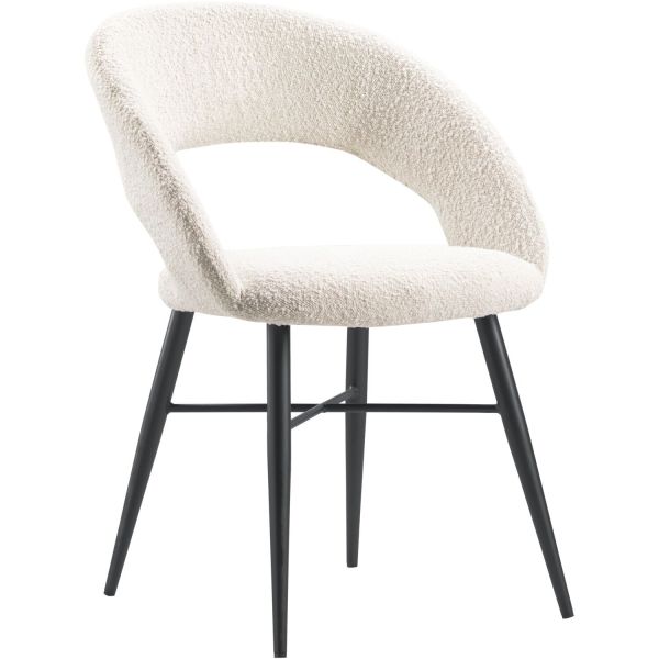 Eetkamerstoel Marasino bouclé ecru