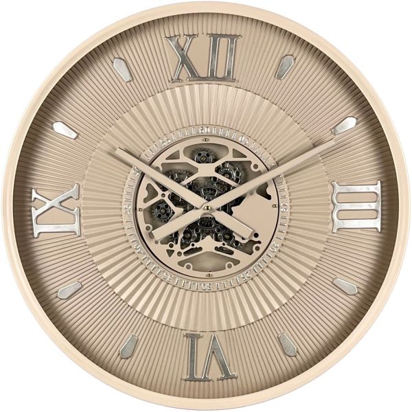 Klok Nimar metaal rond 60cm taupe dessin 54
