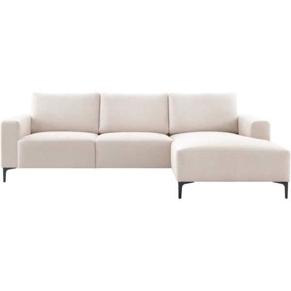 Hoekbank rechts Fabria polyetherschuim beige