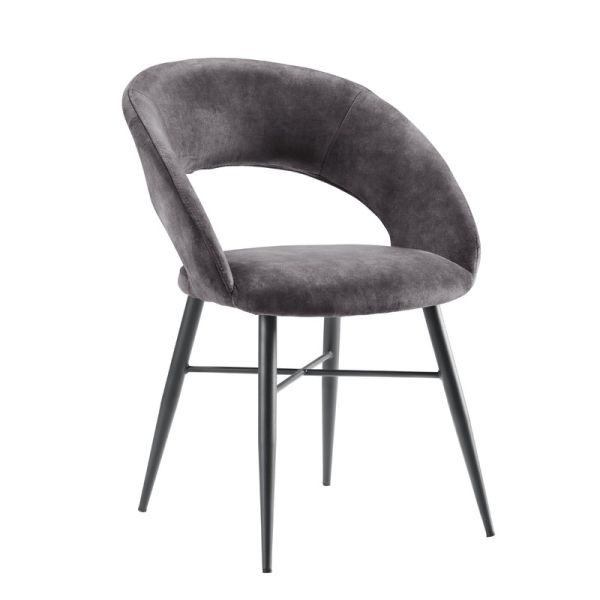 Eetkamerstoel Marasino velvet antraciet