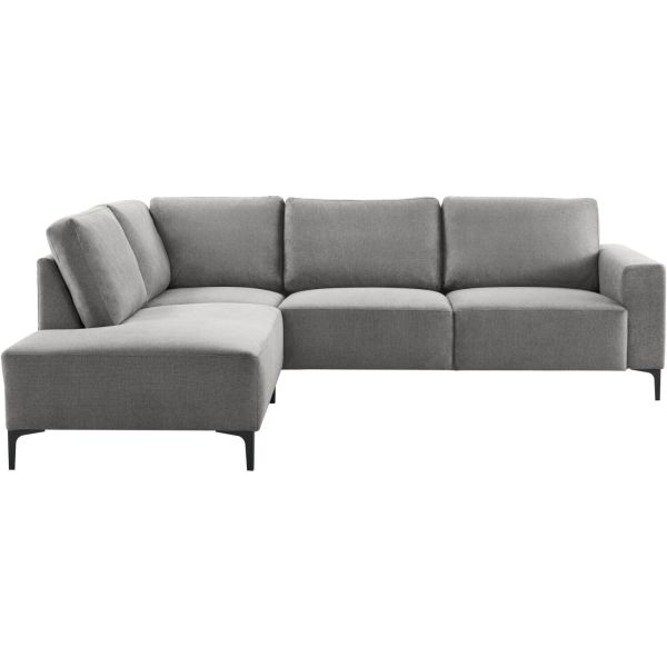 Hoekbank links Fabria polyetherschuim grijs