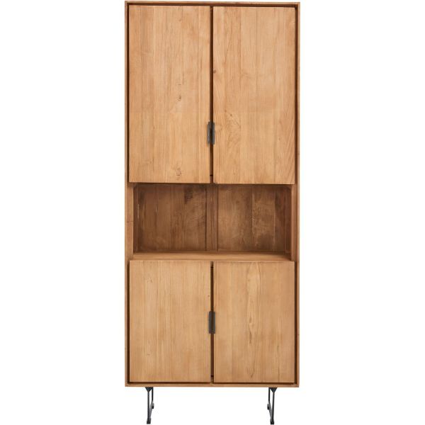 Boekenkast Aska (80 Cm) teak naturel brushed