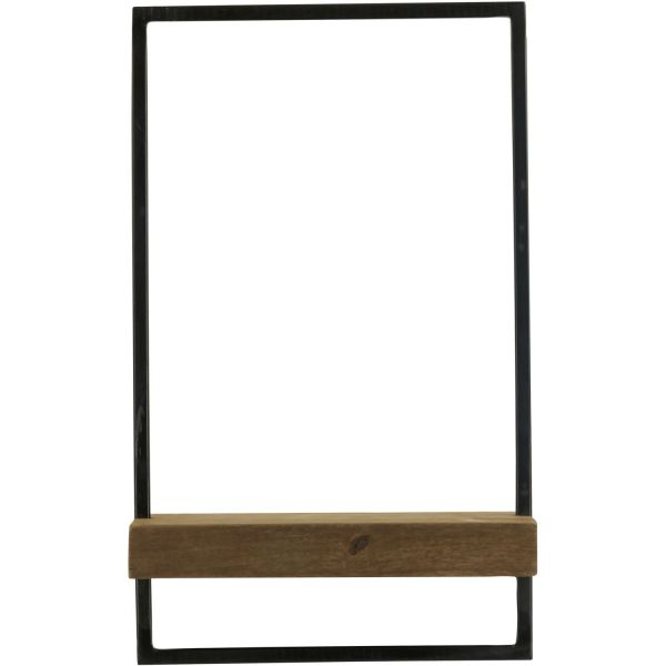 Wandplank Pardal hout metaal 50x30 cm bruin