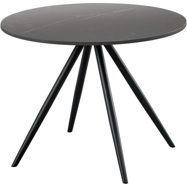 Bijzettafel Cercio keramiek 60 cm rond zwart