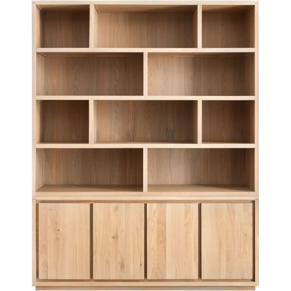 Wandmeubel Lavio eiken 164 cm naturel grijs