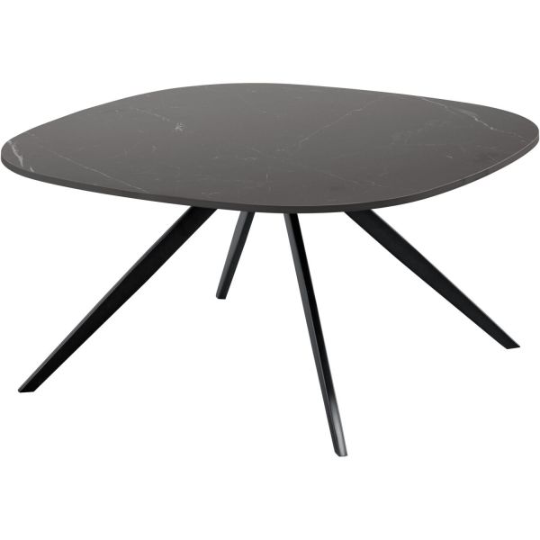 Salontafel Fitura keramiek 80x80 cm vierkant zwart