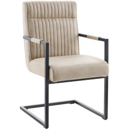 Eetkamerstoel Dantero microvezel zandbeige