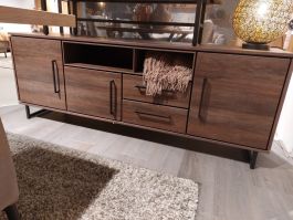 SCURO Dressoir laag 3dr, 2la,2ov dark almond decor