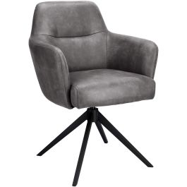 Eetkamerstoel Balestro draaibaar microleder antraciet