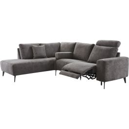 Hoekbank links Davanti pocket HR koudschuim donkergrijs