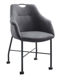 Eetkamerstoel Lucide microvezel antraciet