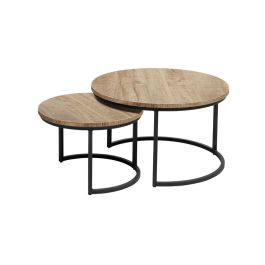 Salontafelset Lunata 55 en 75 cm rond mango