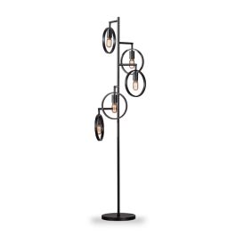 Vloerlamp Girare zwart metaal 5-lichts