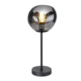 Tafellamp Macato zwart smoke glas 1-lichts