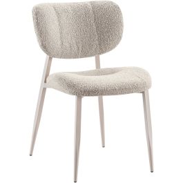 Eetkamerstoel Gomba bouclé lichtbruin