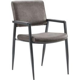 Eetkamerstoel Jisca microvezel antraciet