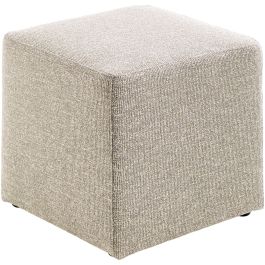 Poef Roby 40x40 cm beige vierkant