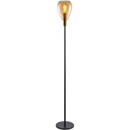 Vloerlamp Felinio amber glas 1-lichts