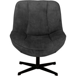 Draaifauteuil Fortenza velvet antraciet