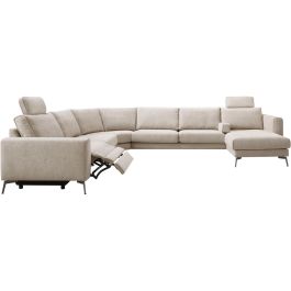 Hoekbank Linoza naturel relaxfunctie links premium comfort