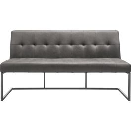 Eetkamerbank Oro 170 cm microleder donkergrijs