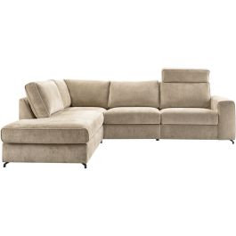 Hoekbank links Licato taupe relaxfunctie excellent comfort