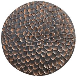 Wandpaneel Pictura 60 cm rond bruin