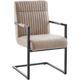 Eetkamerstoel Dantero microvezel beige