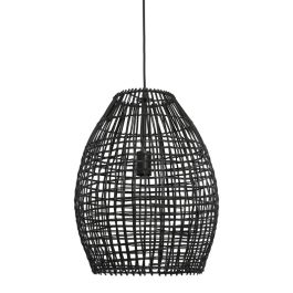 Hanglamp Orcia rond 40 cm rotan zwart