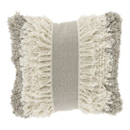 Sierkussen Antrona 45x45cm wit kwasten