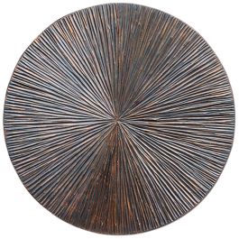 Wandpaneel Pictura 80 cm rond gestreept bruin