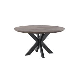 Eettafel Tavolo eikenhout 140 cm rond grafiet