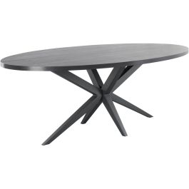 Eettafel Mascaro 220x120 cm ovaal zwart