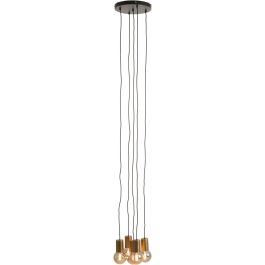 Hanglamp Trecate ruw antiek brons 5-lichts rond