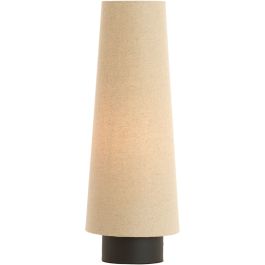 Tafellamp Dazoi L zwart naturel linnen 1-lichts