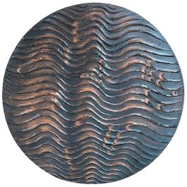 Wandpaneel Pictura 100 cm rond golvend bruin