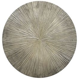 Wandpaneel Pictura 60 cm rond gestreept grijs