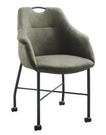 Eetkamerstoel Lucide microvezel groen