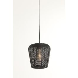 Hanglamp Barzio mat zwart rond 23cm 1-lichts