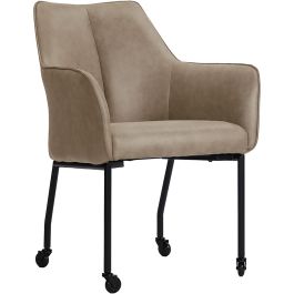 Eetkamerstoel Dura microvezel taupe