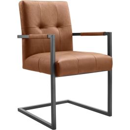 Eetkamerstoel Oro microleder bruin