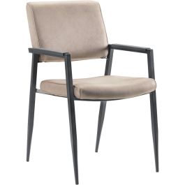 Eetkamerstoel Jisca microvezel beige