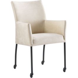 Eetkamerstoel Sessione microleder ecru