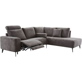 Hoekbank rechts Davanti pocket HR koudschuim donkergrijs