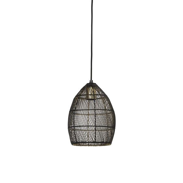 Hanglamp Marola zwart goud 25x20 cm